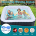 NAIZEA 6 Person Inflatable Hot Tub 130Air Jet Large with Hot Tub , 73"X73"X25"