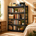 Metal Bookshelf, 5-Tier Adjustable Industrial Bookcase with Anti-Tip Kit | 2500LBS Boltless Steel Storage Shelves for Living Room, Bedroom & Home Office, 36"W X 16"D X 72"H