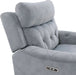 Wll Hugger Power Double Reclining Sof, Microfiber Home Theter Seting, Chrging Ports/Hidden Cup Holders/djustble Hedrest/Dimond Tufting, Power Recliner Couch for Living Room, Gry