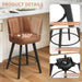 360 - Degree Swivel Bar Stools Set of 3, 26" Counter Height Bar Stools with High Back and Wood Legs, Morden Faux Leather Upholstered Barstools for Kitchen Counter - ShipItFurniture