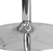 Hills 31.5'' round Glass Dining Table with 29''H Chrome Base, Decorative Narrow round Tempered Glass Cocktail Table, Clear/Silver