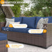 Wicker Sofa Seating Group with Storage Deck Box and Ottomans