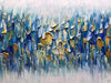Art,30X60Inch Colorful Knife Painted on Canvas Teal Blue Fantasy Abstract Paintings Seascape Artwork Modern Colorful Acrylic Wall Art Wood inside Framed Ready to Hang