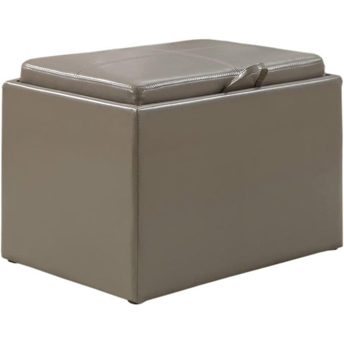 Gray Ottoman with Storage by Designs4Comfort
