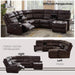 5-Seater Leather Reclining Sectional Sofa with Storage