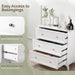White Dresser 3 Drawer Chest of Drawers for Bedroom, Painted Wood Dresser with Large Drawers and Curved Legs, 31.5" W Large Nightstand, 31.5" W*15.75" D*31.5" H
