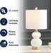 TwentyInch Shimmering White Brushed Brass Table Lamp