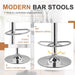 Bar Stools Set of 4, Adjustable Bar Stools with Back, Bar Height Stools for Kitchen Counter