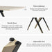 7-Piece Dining Table Set for 6, Natural Table + 6 Beige Chairs