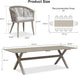 Patio Dining Set for 10 All-Weather Wicker 11 Piece Aluminium Outdoor Table and Chairs Set Included Cushions for Backyard Indoor Decor Kitchen Modern Outdoor Furniture Set Champagne