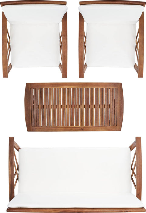 SAFAVIEH Outdoor Fontana 4-Piece Patio Sectional Sofa Set, 40.2" PAT7008A