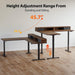 63 X 55 INCH L Shaped Electric Standing Desk with 2 Drawers, Ergonomic Adjustable Height Desk with Storage, Corner Desk Sit Stand up Computer Table for Work Office Home, Dark Wlalnut
