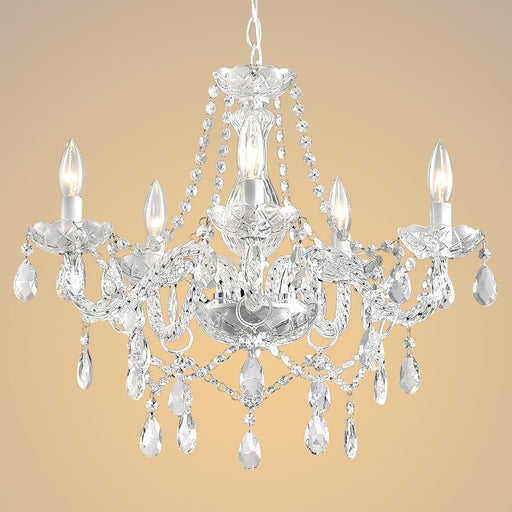 Farmhouse 5 Light K9 Crystal Chandelier PendantLightFixture