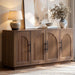 67IN Walnut Fluted Sideboard Buffet Cabinet with Storage