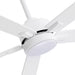 Charlie 52 In. Integrated LED Indoor White Ceiling Fans with Light and Remote Control Included