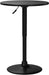 Bentley Height Adjustable Swivel Pub Table with Black Wood Finish and Black Base
