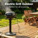 Electric Grill Outdoor,  Electric BBQ Grill, 1600W Portable BBQ with Lid for Cookouts, BBQ Gatherings, Small Spaces, Adjustable Heat, Removable Stand Grill, Oil Collector