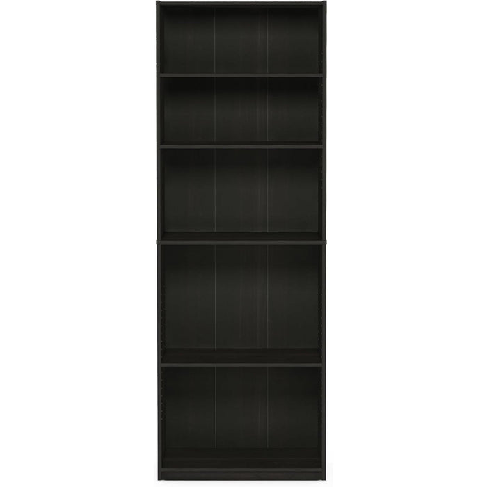 JAYA Simply Home 5-Shelf Bookcase, 5-Tier, Espresso