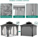 10x10 Ft HeavyDuty Weatherproof Gazebo AllSeason Backyard