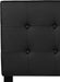 Button Tufted Upholstered Queen Size Headboard in Black Vinyl