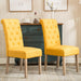 Habit Solid Wood Tufted Parsons Yellow Dining Chair, Set of 2,