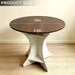 32" round Dining Table Modern Circle Small Kitchen Table for 2-4 People Farmhouse Dining Room Table with Amber Wood Top & Pedestal Base for Dining Room/Kitchen/Living Room