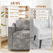 Grey Velvet Upholstered 360 Degree Swivel Armchairs