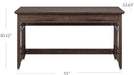 Modern Simple Home Office Computer Laptop Writing Desk Wood Study Table Workstation with Drawers - 55 Inch - Norrell (Espresso)