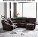 5-Seater Leather Reclining Sectional Sofa with Storage