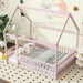 Pink Full Size Montessori Floor Bed SolidWoodFrame