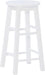 Zeke White 24" Counter Stool with round Seat