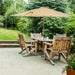 Sunnydaze 8.5 Ft Outdoor Patio Umbrella with Push Button Tilt and Crank - Faux Woodgrain Finish - Large Vented Market Umbrella