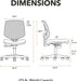 Volt Ergonomic Office Chair, Armless, Office Desk Computer Chair, Black