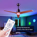 52 Inch Dark Walnut WhisperQuiet CeilingFanWithLED