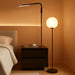 O’Bright Moon - Dimmable LED Floor Lamp, Adjustable Color Temperature for Bedside Reading, Work Light, Art/Crafting Light, Sewing, 360° Flexible Gooseneck, Rotatable Lighting, Black