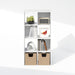 White Eight Cube Contemporary Horizontal Bookcase Storage