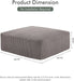 40" Square Stuffed Ottoman Pouf for Sofa Couch, Corduroy Poufs with Foam Chunk Filling, Furry & Fluffy Foot Stool Movable Ottoman. 40 * 40 Floor Poufs Foot Rest for Living Room, Grey