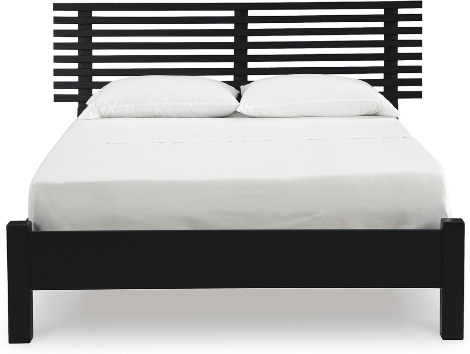 Danziar Modern Slat Headboard for Bedroom, Queen, Black