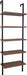 Nathan James Theo 5-Shelf Oak Wood Modern Bookcase, Open Wall Mount Ladder Bookshelf with Industrial Black Metal Frame
