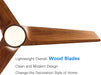 52 Inch Dark Walnut WhisperQuiet CeilingFanWithLED