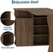 L Shaped Desk with Storage Shelves, Small Corner Desk for Small Spaces, Corner Table with 3 Tier Shelves, Home Office, Writing Study Gaming Desk, Walnut Wood