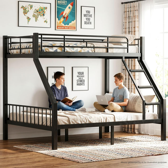 Twin XL Over Queen IndustrialGrade Bunk BedStructure
