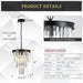 Black CrystalChandelier Pendant Light With K9 Crystals