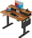 Electric Standing Desk Adjustable Height - 40 Inch Sit Stand Desk with Storage Drawers , Small Standing Desks with Shelf Monitor Stand, Kids Girls Computer Desks for Bedroom Home Office, Rustic Brown