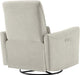 Power Recliner Chair Swivel Glider, FSC Certified Fabric Living Room Nursery Reclining Sofa Chair with Lumbar Support, Dove Grey