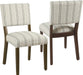 Home Decor | Upholstered Dining Chairs | Dining Chairs Set of 2 with Nailhead Trim | Decorative Home Furniture, Black and White Stripes