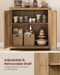 VASAGLE Boho Buffet Cabinets, Set of 2, with Rattan-Look Doors