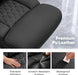 Office Chair, High Back Ergonomic Desk Chair with Inflatable Lumbar Support for Lower Back Pain Relief, Executive Leather Computer Chair with Rocking Function & Padded Flip-Up Arm