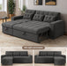 87 Inch Convertible Sofa Bed With AdjustableBackrest