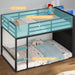 Twin Over Twin BlackPowderCoated Bunk Bed LEDLights